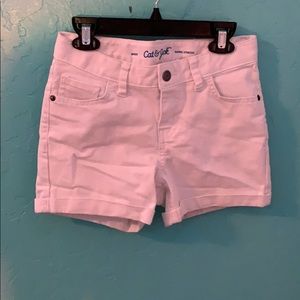 Cat and jack girls white shorts